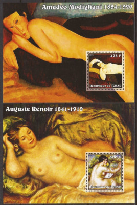 CIAD 2002 PICTURA NUD ( 2 colite dantelate ) MNH foto