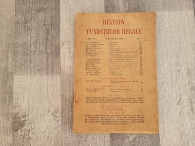 Revisa Fundatiilor Regale - anul XI,nr.2, februarie 1944 foto
