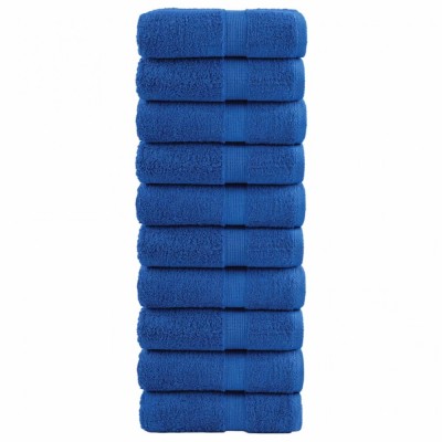 vidaXL Prosoape de baie premium SOLUND, 10 buc., albastru, 30x30 cm, 600 g/m&amp;sup2; foto