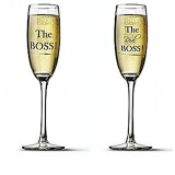 Cumpara ieftin Set 2 pahare pentru sampanie - The Boss &amp; The Real Boss | Lesser &amp; Pavey