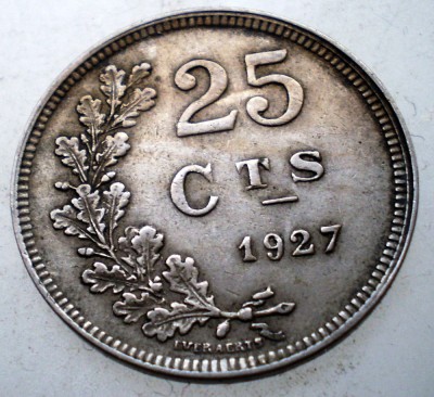 2.077 LUXEMBURG LUXEMBOURG 25 CENTIMES 1927 foto