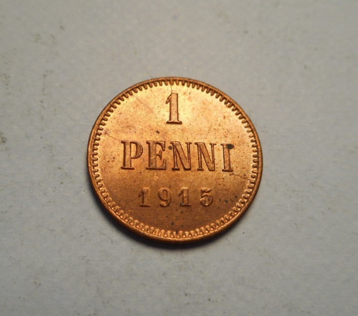 Finlanda 1 Penii 1915 UNC Piesa de Colectie