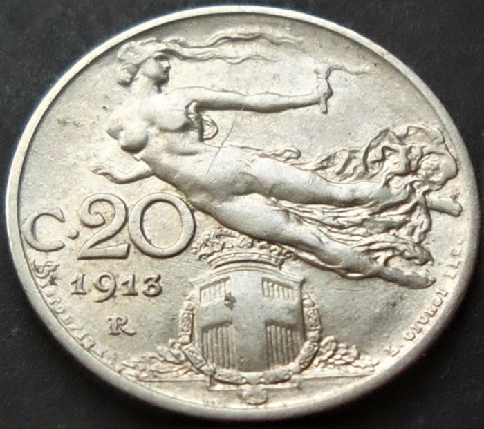 Moneda istorica 20 CENTESIMI - ITALIA, anul 1913 * cod 1615 B