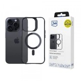 Husa MagSafe pentru Apple iPhone 15 Pro Max, 3MK, Satin Armor, Neagra