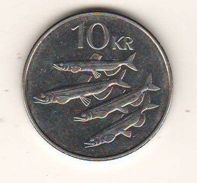 SV * Islanda TIU KRONUR / 10 COROANE 2008 * FAUNA MARINA AUNC+ foto