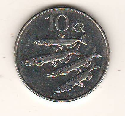 SV * Islanda TIU KRONUR / 10 COROANE 2008 * FAUNA MARINA AUNC+
