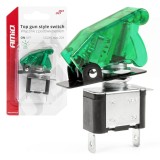 Cumpara ieftin Comutator iluminat (intrerupator) cu protectie, destinatie auto, moto, ATV, SSV, Off-Road, model &quot;TOP GUN&quot;, tensiune 12V - 24V, culoare Verde