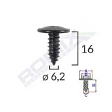 Surub Fixare Elemente Exterior Pentru Toyota, Kia, Hyundai 6.2X16mm Set 10 Buc 135129 C60623-RMX