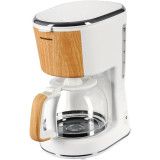 Cafetiera Heinner HCM-WH900BB, 900 W, 1.25 L, filtru detasabil, anti-picurare, oprire automata, Alb