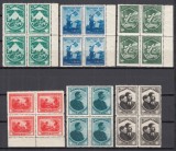 ROMANIA 1932 LP 98 JAMBOREEA NATIONALA SIBIU SERIA IN BLOC DE 4 TIMBRE STARE MNH, Nestampilat