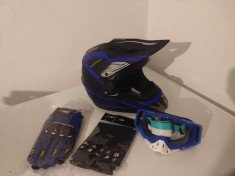 Casca moto/enduro/atv +Ochelari+Manusi+Cagula foto