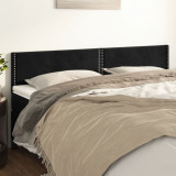 Cumpara ieftin Tăblii de pat, 2 buc, negru, 90x5x78/88 cm, catifea