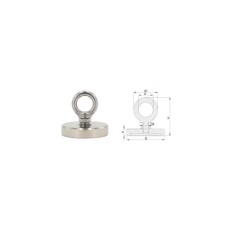 Magnet neodim pescuit, oala D120mm + Funie 8mm / 20m