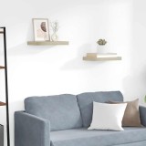 vidaXL Rafturi de perete suspendate, 2 buc., stejar, 40x23x3,8 cm, MDF 323869