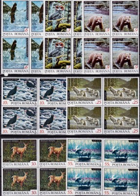 RO 1992 ,LP 1300 ,&amp;quot;Fauna din regiunile nordice&amp;quot; , serie in bloc de 4, MNH foto