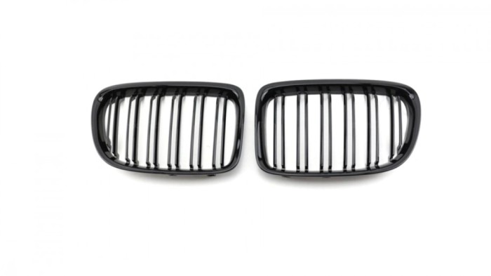 Set 2 grile duble, negru lucios, M Design pentru BMW X1 E84