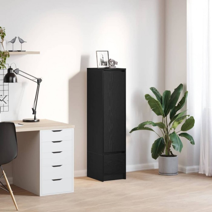 Gossi tablou stejar negru 29,5x34x119,5 cm lemn prelucrat