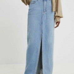 Answear Lab fusta jeans maxi, drept