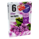 Lumanare parfumata tip pastila LP6334, timp ardere 4 ore, aroma liliac, set 6 bucati, Bolsius