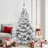 VidaXL Brad de Crăciun artificial cu 300 LED Verde 180 cm PE și PVC 3397620