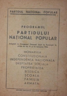 PROGRAMUL PARTIDULUI NATIONAL POPULAR foto