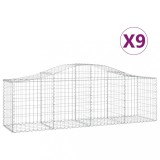 Cumpara ieftin Cosuri gabion arcuite 9 buc, 200x50x60/80 cm, fier galvanizat