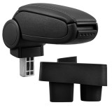 [pro.tec] Marca specifica pentru cotiera auto &Scaron;koda Roomster / &Scaron;koda Fabia II - cotiera auto - cu compartiment pentru depozitare - imitatie piele - ne