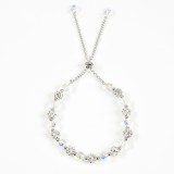 Bratara ajustabila cu margele irizate