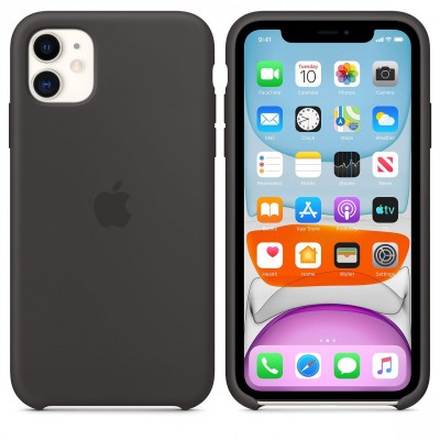 Husa Silicon Apple iPhone 11, Neagra MWVU2ZM/A foto