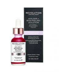 Ser pentru fata, Makeup Revolution, Skincare 30% AHA + BHA Peeling Solution Intense Skin Exfoliator, 30ml foto