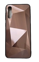 Huse telefon silicon si acril cu textura diamant Samsung Galaxy A70 , Roze