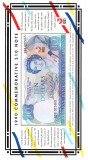 Noua Zeelanda 10 Dolari 1990 P-176 ( Comemorativa in folder ) UNC