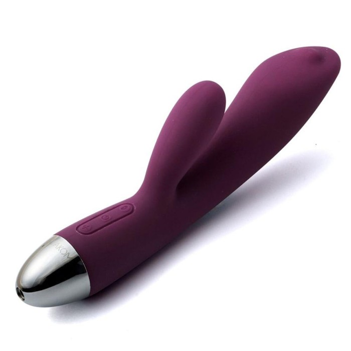 Trysta - Vibrator iepuraș, mov, 19 cm