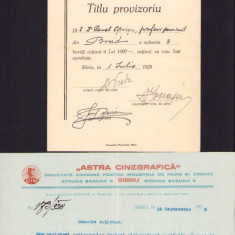 HST A1369 Titlu provizoriu 3 acțiuni ASTRA Cinegrafică 1928 Pavel Oprișa Brad