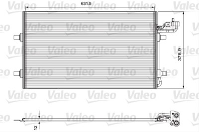 Condensator climatizare AC OEM/OES (Valeo), VOLVO C30, 11.2007-12.2012; C70, 01.2008-03.2011; S40/V50, 12.2003-05.2012 motor 1,6/1,8; 2,0 benzina; 1, foto