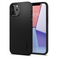 Husa Spigen Thin Fit pentru Apple iPhone 12/12 Pro Negru