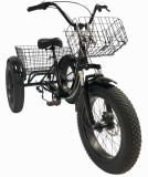 Tricicleta adult Fat cauciuc cu cos 20 inch Negru