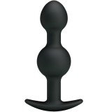 Dop Anal Heavy Balls Silicone Butt Plug 2, Negru, 10 cm