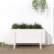 Gossi strat inaltat de gradina, alb, 101x50x57 cm, lemn masiv de pin