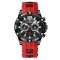 Ceas barbatesc Poedagar Silicon Rosu Analog Quartz Indici luminosi