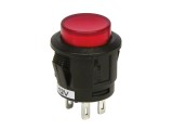 Intrerupator auto Carpoint 12V 20A rotund diametru 16,10mm , buton cu revenire , rosu AutoDrive ProParts
