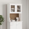 Gossi blat de comoda &bdquo;alta&rdquo;, alb, 77x30x92 cm, lemn masiv de pin