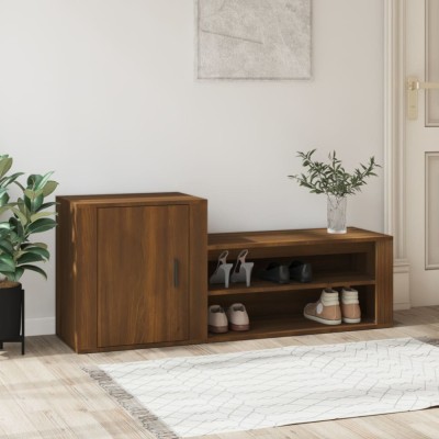 Gossi pantofar, stejar maro, 130x35x54 cm, lemn compozit foto