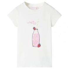 Tricou pentru copii, ecru, 104 foto
