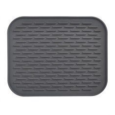 Covoras din Silicon pentru Scurgere Vase, Cyrax, Uz Casnic, Rezistent la Temperaturi Ridicate, Izolator, 30x24 cm, Negru