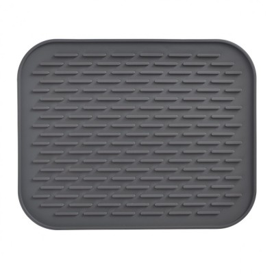 Covoras din silicon pentru scurgere vase, flippy, uz casnic, rezistent la temperaturi ridicate, izolator, 30x24 cm, negru foto