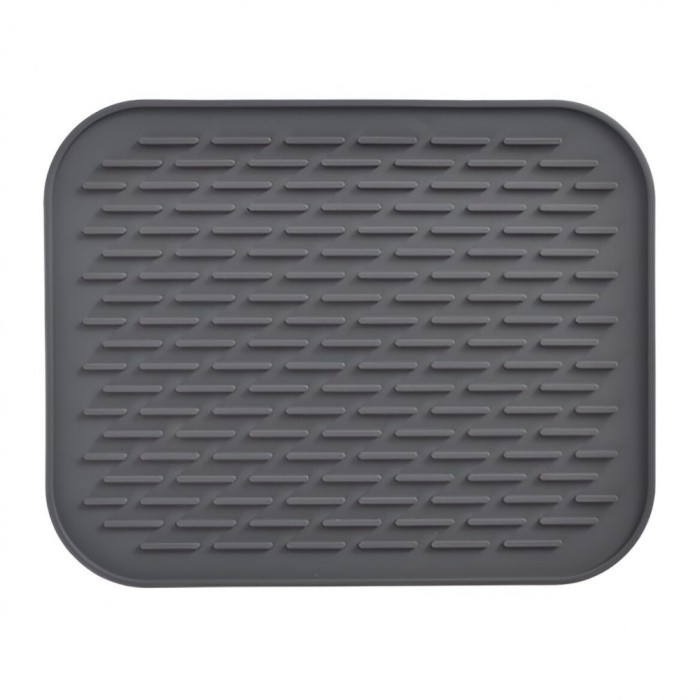 Covoras din silicon pentru scurgere vase, flippy, uz casnic, rezistent la temperaturi ridicate, izolator, 30x24 cm, negru