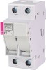 Separator Sigurante Fuzibile Fotovoltaice ETI EFH 10 DC 2P, 1000V, 25A, 10x38mm, Montaj DIN Rail