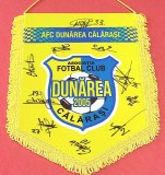 Fanion (de protocol) fotbal - FC &quot;DUNAREA&quot; CALARASI cu autografe originale (anul 2019)