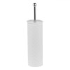 Perie WC Metalică, Model Romburi, Culoare Alb, Dimensiuni 39 cm, Oem